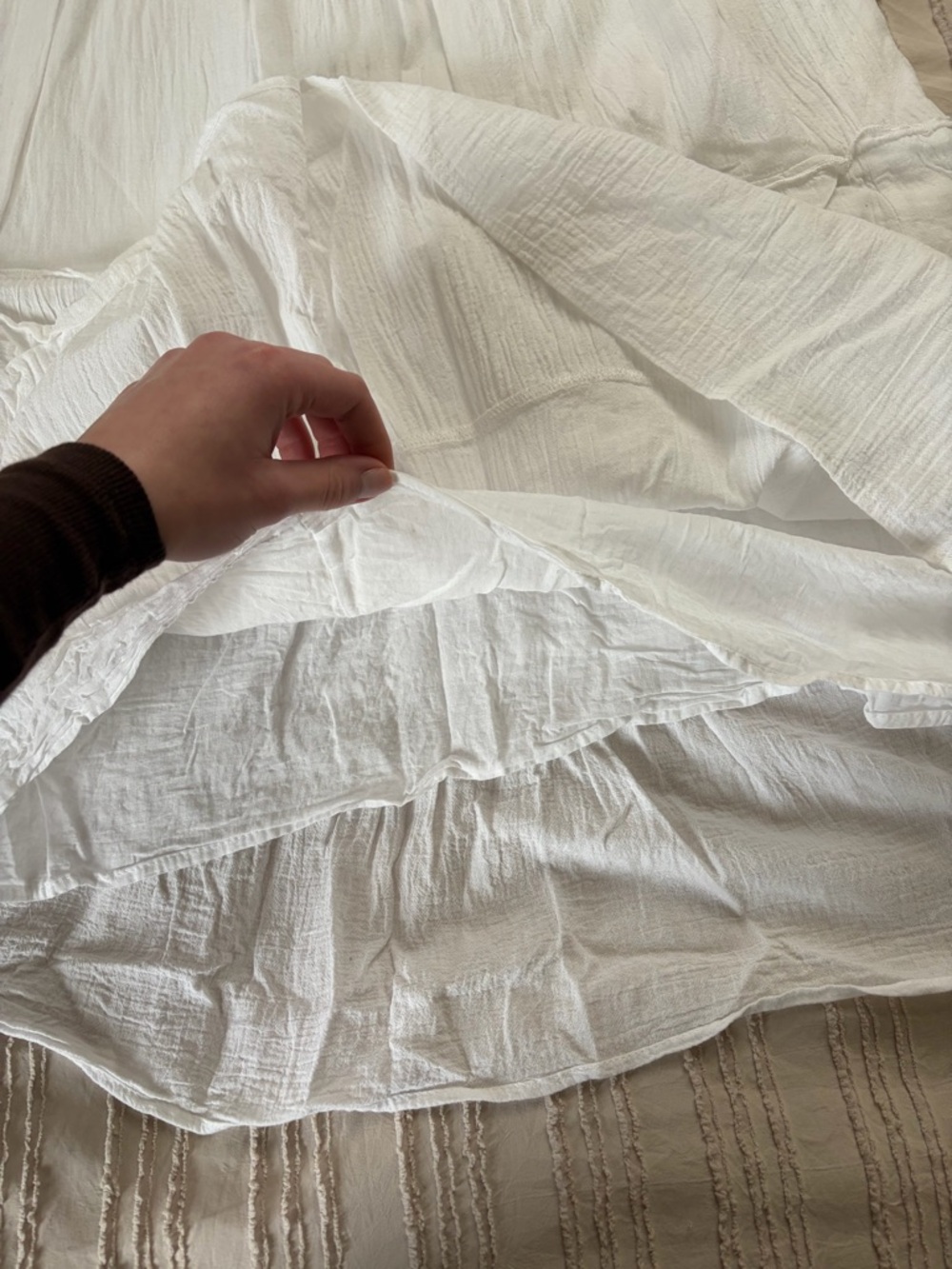 Edikted White Tiered Maxi Skirt - Picture 5 of 5